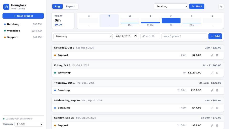 Time tracker built by Qwen3.8 27B