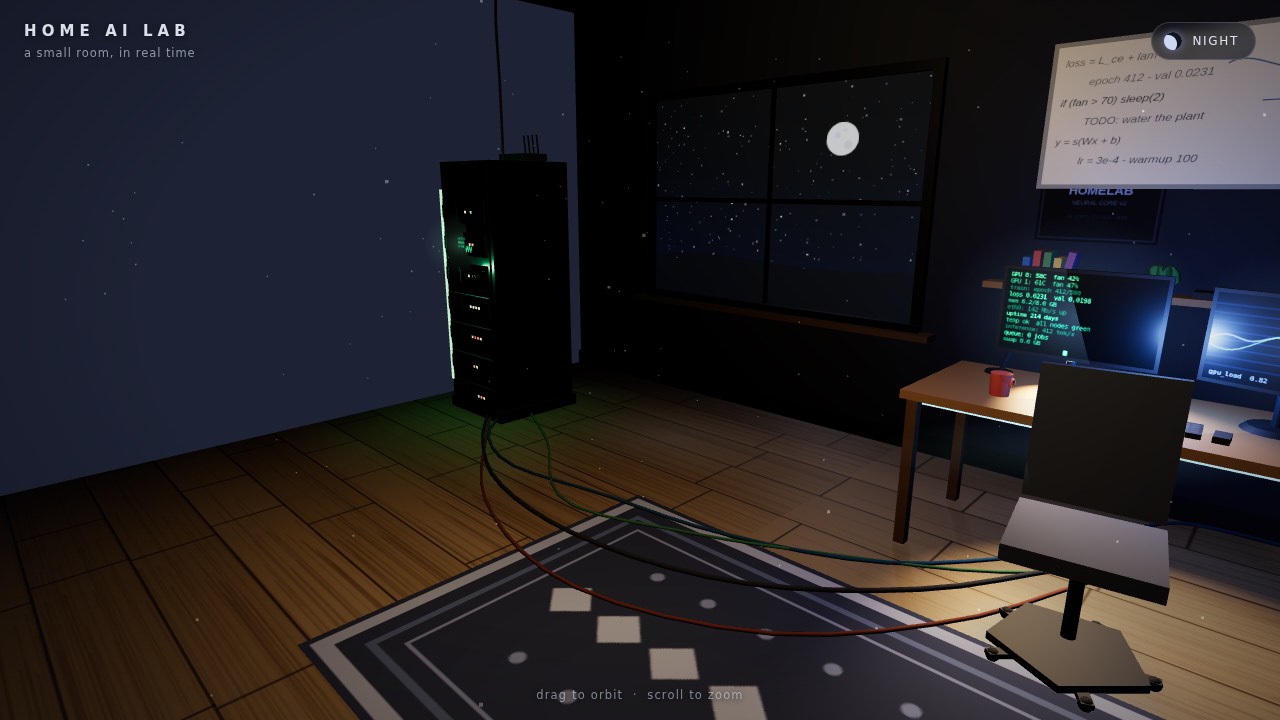 3D scene built by llama.cpp UD-Q3_K_XL