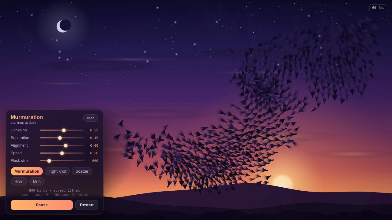 Bird flock built by Mia's vLLM kit