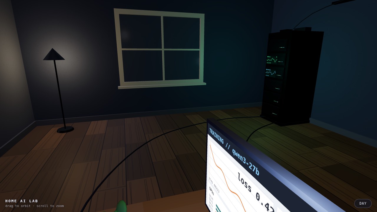 3D scene built by Mia's NVFP4 recipe