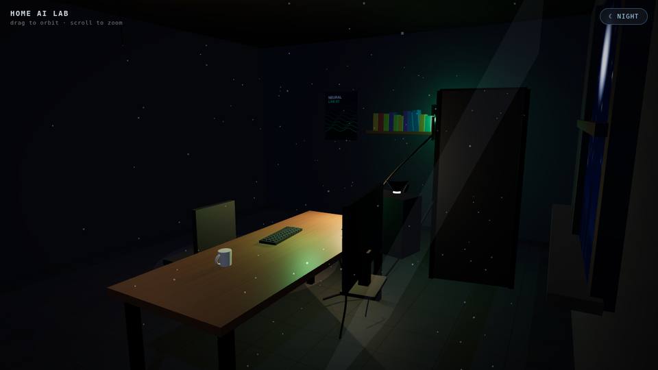3D scene built by GLM-5.3-Flash