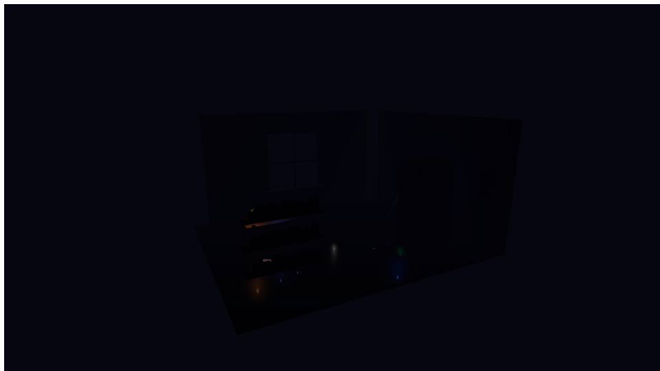 3D scene built by Qwen3.6 35B-A3B