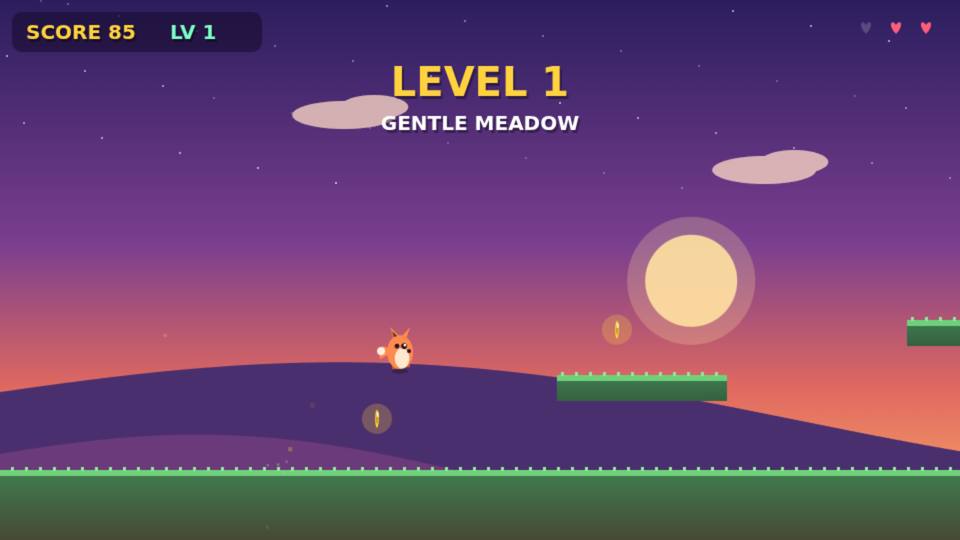 Platformer game built by Qwen3.8 Flash-Next