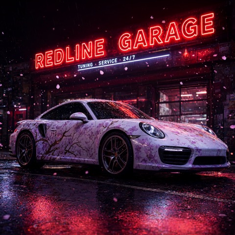 Qwen-Image 2.1 · RTX 5060 Ti · 16 GB · sakura-911-neon, seed 4211
