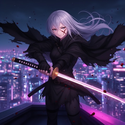 FLUX.2 [dev] · RTX 5060 Ti · 16 GB · anime-swordswoman, seed 4210