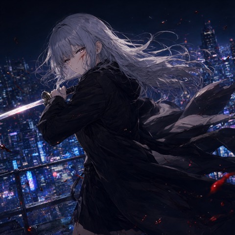 Qwen-Image 2.1 · RTX 5060 Ti · 16 GB · anime-swordswoman, seed 4211