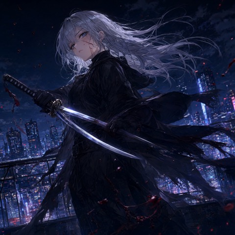 Qwen-Image 2.1 · RTX 5090 · 32 GB · anime-swordswoman, seed 4210